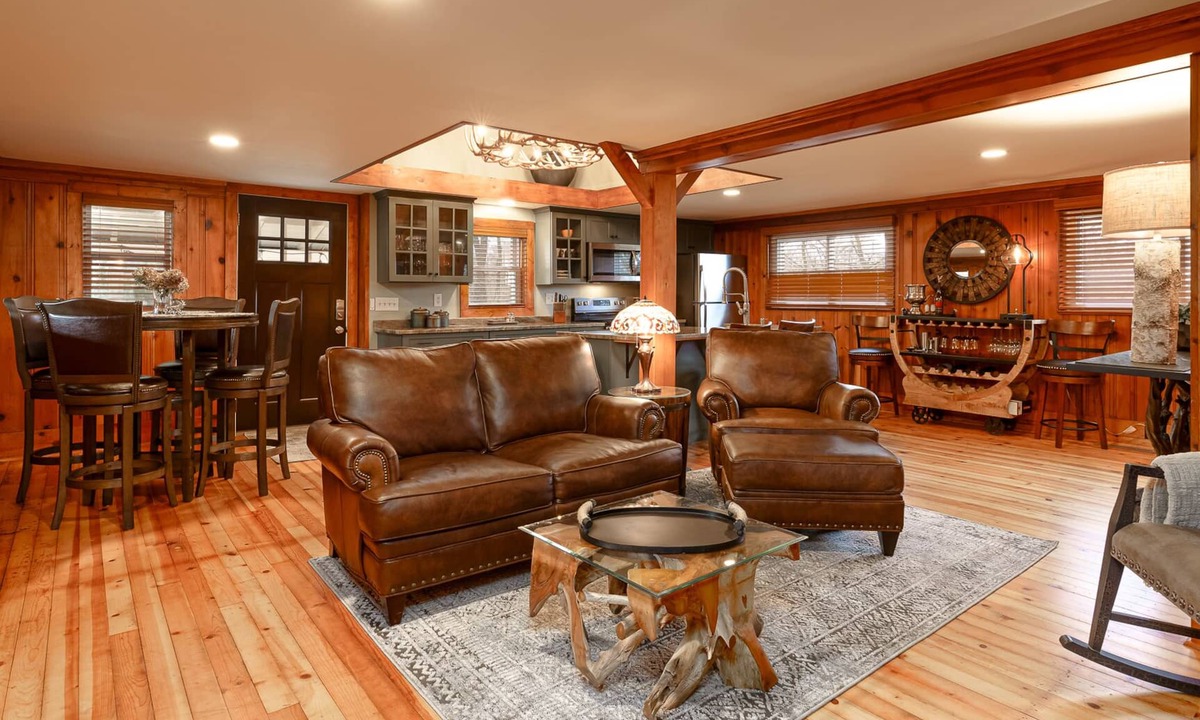 North Royalton Cabin | 30-Acre Horse Ranch Upscale Cabin W/Pool, Otdr. Fireplace, Trails, River & Pond