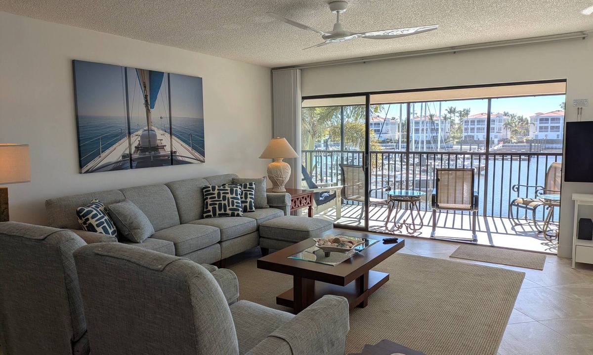 Burnt Store Marina Condo | NEW NEW Burnt Store Marina Front, Premier Corner Unit, 30-Day Minimum Retreat