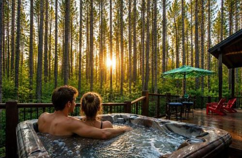 Broken Bow Villa | ATV Trail Cabin Sauna Cold Plunge Arcade