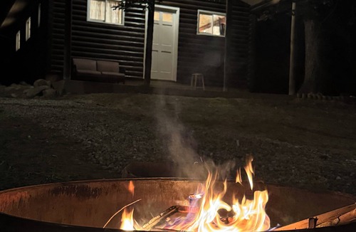 Cambridge Cabin | Charming log cabin on back gravel road with peace, quiet & the amenities of home