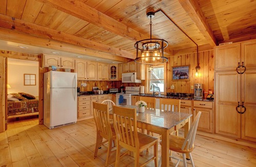 Victory Cabin | Designed for slow mornings and star-filled nights, this secluded Northeast Kingdom escape features a year-round heated hot tub and private pond.