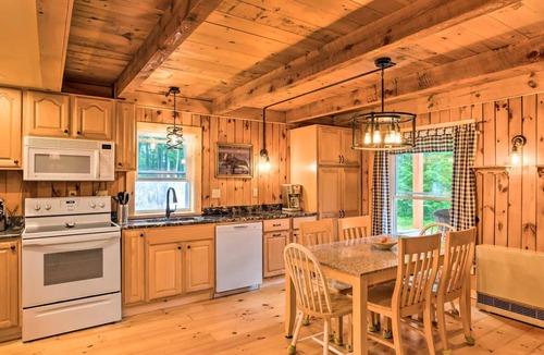 Victory Cabin | Designed for slow mornings and star-filled nights, this secluded Northeast Kingdom escape features a year-round heated hot tub and private pond.