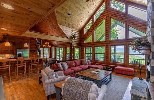 Boone Cabin | Four points, mountain views, king with fireplace on main, hot tub, pet friendly