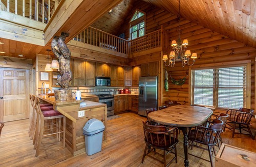 Boone Cabin | Four points, mountain views, king with fireplace on main, hot tub, pet friendly