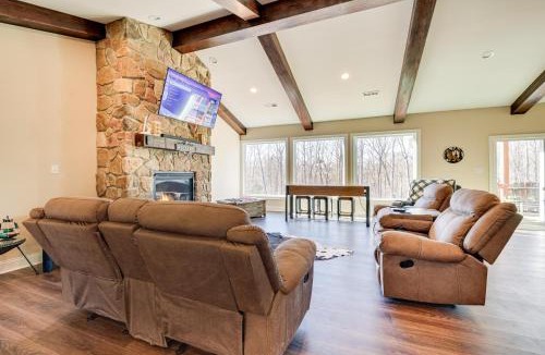 Roaring River House | Home Gym & Fireplace: Roaring River Retreat