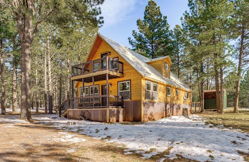 Angel Fire Cabin | Hot Tub + Fireplace: Cozy Angel Fire A-Frame Cabin
