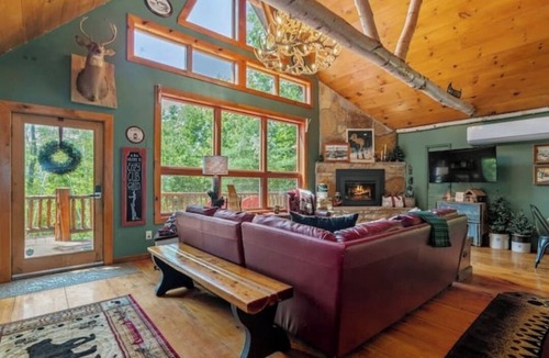 Hague Cabin | Mountainside Cabin Hot Tub & Fireplace Serenity Less than 2 miles to Lake George