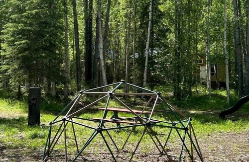 Houston House | Peaceful Camp Cabin Retreat with Kids Play Zone, Firepits & Picnic Tables in Houston, Alaska