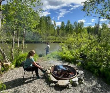 Houston House | Riverfront, Authentic, Luxury Log Cabin-Black Bear