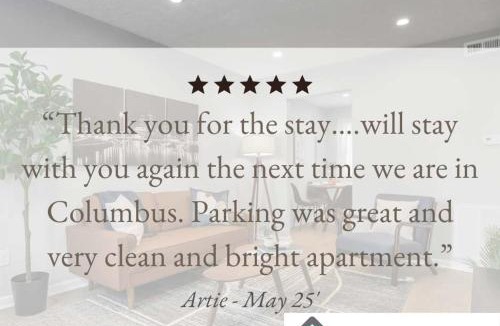 Downtown Columbus Apartment | The Schumacher Townhouse - 2 BR