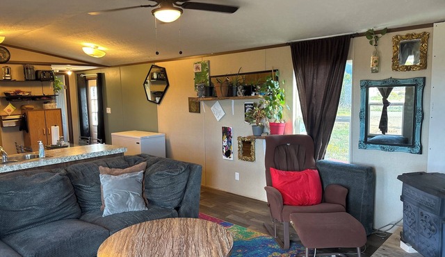 3 Bd2bath Mountain View w/hot tub, circle drive,20 min to RedRiverSki area