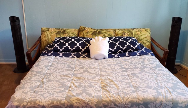 Budget Downtown Studio-E w/Queen Bed, Micro-Kitchen AC, WIFI & 4 free Streamers