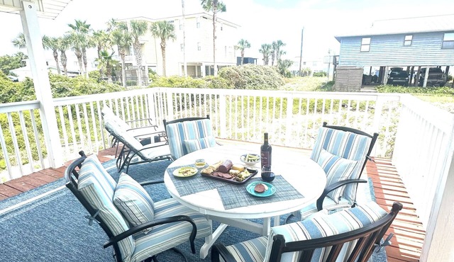 Sparkling Gulf View From A Partially Covered Deck
