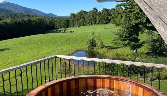 Swiss inspired chalet, breathtaking views, hot tub, close to slopes and village